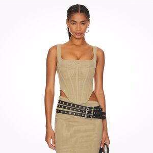 Miaou Campbell Corset in silver sage